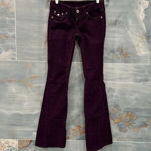 True Religion purple corduroy pants